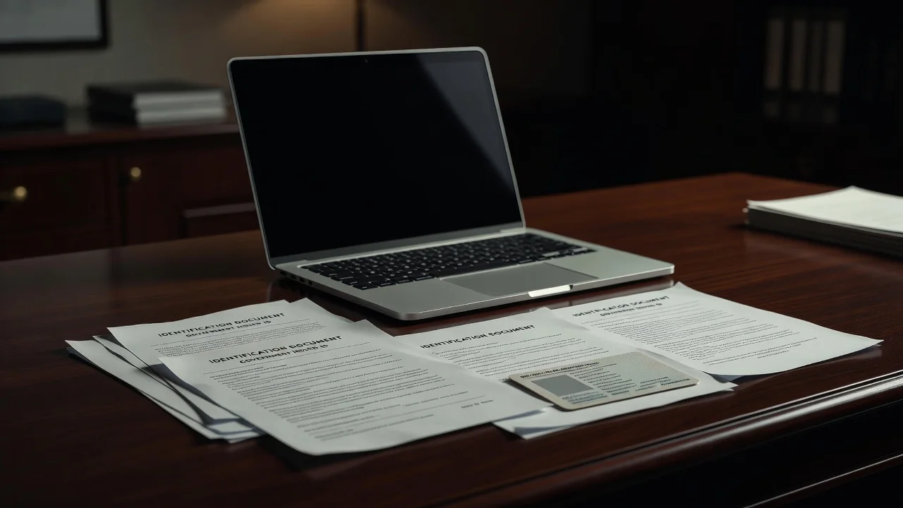 Julius Casino KYC documents on a desk