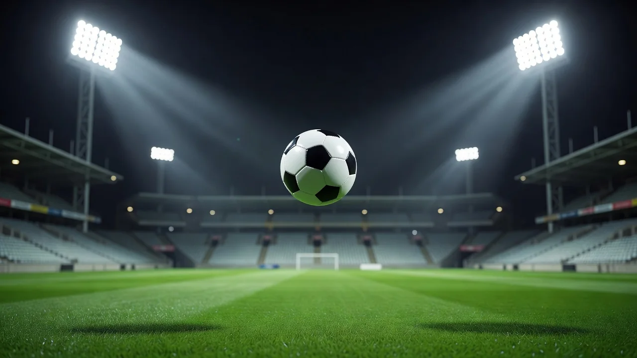 The Story of Success of Carlos Hermosillo in Mexican Football Football suspended mid-air against stadium floodlights